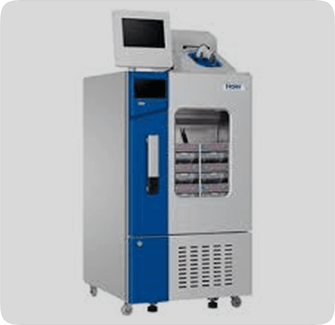 Blood bank refrigerators delivered nationwide under the World Bank–funded programme Blood bank refrigerator supplied to a regional hospital in Uganda